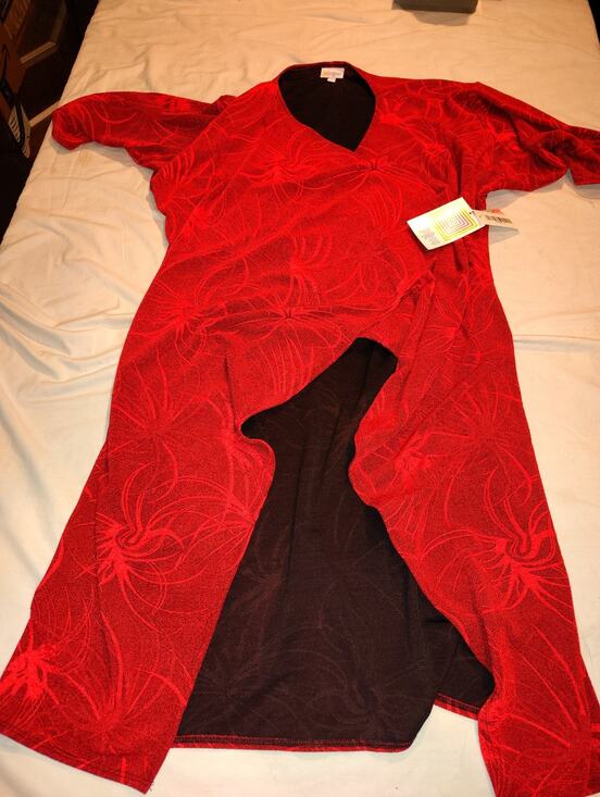 LuLaRoe Tops - Lularoe Shirley Small NWT Kimono Open Cardigan Scarlet Red Floral New